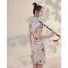 Vestido Retro Diario para Mujer Estilo Chino Joven Versión Mejorada de Qipao con Estampado de Grullas Verano 2026