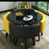 Mesa e Cadeiras Simples Modernas para Negócios e Recepção de Convidados, Mesa Redonda Pequena para Lanchonete de Chá com Leite, Mesa de Jantar