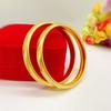 Pulsera para Mujer de Oro Arena Vietnamita Pulida Línea de Serpentina Pulsera Antigua Chapada en Oro Joyería Chapada en Oro