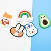 Parche Creativo Lindo de Animales de Goma Suave PVC para Pasador de Pelo Parche Hecho a Mano DIY Hebilla de Zapato Bolsa de Auriculares Accesorios para el Cabello Funda de Teléfono Parche