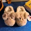 Pantuflas de Algodón para Otoño e Invierno Moda Hogar Antideslizantes Unisex Interior Duraderas Cálidas Felpa Adicional Silenciosas Pareja Pantuflas de Piel Pantuflas de Algodón
