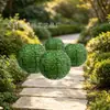 Farolillos de papel colgantes con hojas de boj para fiestas, eventos universitarios, decoraciones de patios interiores y exteriores, farolillos redondos verdes