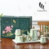 Set de Cerámica para el Hogar de Lujo de Aspecto Elevado, Accesible, Caja de Regalo, Tetera para Agua Fría, Juego de Té, Taza de Agua Souvenir, Taza de Café Creativa