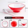 Tazón Roscado de Melamina para Fideos Especial para Restaurante de Fideos Tazón para Ramen Sopa de Fideos con Carne Tazón para Fideos Tazón Grande para Mala Tang Luosifen Uso Comercial