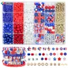 Kit de Materiales para Pulsera DIY del Día de la Independencia Americana Caja de Juego de Cuentas para Accesorios de Joyería Transfronterizos