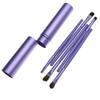 Set de Pinceles de Maquillaje en un Contenedor, Set de 5 Pinceles para Sombras de Ojos de 5 Colores, Set al por Mayor de 5 Piezas de Pinceles Cosméticos de Material de Crin de Caballo
