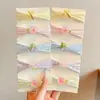 Diadema de tela de cuadros florales Dopamine para niños, banda elástica de alta elasticidad para niñas, no daña el cabello, accesorio para el cabello