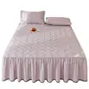 Faldón de cama de algodón 100% de Xinjiang, pieza única, modelo nuevo 2025, algodón puro acolchado, protector de colchón engrosado, protector de colchón a prueba de polvo