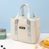 Bolsa de almuerzo portátil de gran capacidad para trabajador de oficina estudiante bolsa térmica bolsa de almuerzo portátil impermeable engrosada bolsa térmica bolsa de almuerzo