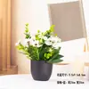 Plantas Verdes Simples Suculentas de Plástico em Vaso Ornamento para Sala de Estar Mesa de Jantar Flores Artificiais Decorações Ornamento Flores Biomórficas