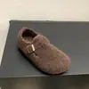 Zapatos para Mujer Birkenstock 2026 Otoño e Invierno Nuevo Estilo Slip-On Suela Suave Forro de Lana Calentitos Mocasines Zapatos tipo Mula Perezosos