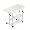Mesa de noche móvil Dormitorio Mesa pequeña Escritorio simple para computadora Hogar Estudiante Perezoso Levantar Mesa de cama Mesa pequeña de noche Tablero