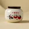 Bote de Té 'Todo Va Bien' del Fabricante, Bote de Cerámica para Té, Bote Pequeño Portátil para el Hogar de Gama Alta para Almacenamiento de Té Suelto, Sellado y a Prueba de Humedad