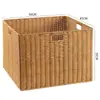 Cesta de almacenamiento de armario nórdico, caja de almacenamiento tejida, cesta organizadora simple para sala de estar, tejido de imitación de ratán
