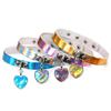 Moda Harajuku Soft Girl Couro Laser Colar AliExpress Mais Vendido Coração de Pêssego Amor Cinto de Pescoço Colar Feminino Clavícula Curto