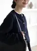 Suéter de Tricô Cinza para Mulheres, Novo Estilo Outono 2025, Estilo Relaxado, Cardigã Macio e Fofo, Emagrecedor, Casaco Casual, Estilo Preppy