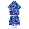 Pantalones Cortos Camisa de Verano para Hombre 2025 Nuevo Traje de Moda Versátil Estampado de Celebridad de Internet Casual Secado Rápido Transpirable
