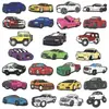 Diapositivas con dijes de coche de dibujos animados transfronterizos, hebillas para zapatos, accesorios de bricolaje, accesorios para zapatos de goma suave de PVC, disponibles para venta al por mayor