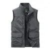 Chaleco Casual de Primavera y Otoño para Hombre con Múltiples Bolsillos para Exteriores, Cuello Alto, Secado Rápido, Transpirable, Chaqueta Chaleco para Hombre