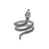 Anillo de serpiente estilo antiguo oscuro de personalidad europea y americana, anillo de moda hip hop para hombres y mujeres, joyería al por mayor