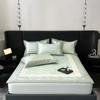 Conjunto de Três Peças de Mat de Seda de Gelo Estampado Digital Classe A Verão Espessado Antibacteriano Lavável Lençol de Cama de Luxo Acessível Mat para Ar Condicionado