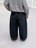 Jeans Sueltos para Niños de Primavera y Otoño Estilo Coreano Pantalones Casuales Lisos Elegantes para Niños Pantalones de Bebé Modernos Comercio Exterior