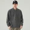 Moletom masculino para jovens, novo estilo primavera e outono 2026, jaqueta pulôver de cor sólida estilo americano, solta, confortável, casual, versátil