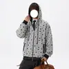 Moletom com capuz estampado de estrelas estilo americano, para uso nas ruas, unissex, adequado para primavera e outono, corte solto, versátil, moderno e estiloso, cardigã