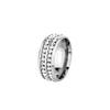 Anillo de titanio y acero inoxidable con circonita cuadrada popular japonesa y coreana anillo de diamante para pareja de acero inoxidable venta al por mayor anillo de red roja parlante