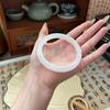 Direto da fábrica Xinjiang Tianshan Cui Bai Pulseira Yueguang Pulseira de jade branco Cui da neve de Tianshan pulseira de jade estilo antigo atacado