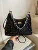 Bolso de Hombro con Cadena y Bordado de Rombo de Moda 2025 Invierno Nuevo Estilo Versátil de Moda Bolso Cruzado de Gama Alta para Mujer