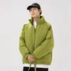 Invierno Nuevo Estilo Hong Kong Retro Holgado Cuello Alto Engrosado Pareja Color Sólido Acolchado de Algodón Abrigo Americano High Street Ropa de Trabajo Abrigo Acolchado de Algodón