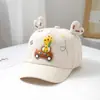 Nova Touca de Baseball Infantil Coreana Fofa Desenho Animado Carro Veado de Longa Resistência Primavera e Verão Chapéu Protetor Solar para Bebê