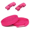 Cordones elásticos sin atar para personas perezosas, elásticos, planos para hombre y mujer, hebilla fijadora de presión para cordones sin atar, venta al por mayor de cordones