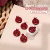 Año Nuevo Rojo Lunares Lazo Arte de Uñas Joyería Rojo Chino Carácter de Bendición Lingote Propicio Deseoso Accesorios de Uña Portátiles