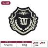 Insignia de Hilo Dorado Estilo Preppy Jk Parche de Tela Bordado por Computadora Accesorios para Ropa Parche Escudo Parche Decorativo para Ropa Parche