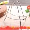 Tábua de corte de aço inoxidável espessada, rack de tábua de corte, utensílios domésticos, rack de armazenamento, prateleira de corte, rack de drenagem, rack de tampa de panela de bancada