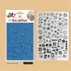 Modelo de estampa para nail art placa de aço flor de renda fogos de artifício linha francesa selo de silicone estilo chinês bambu verde
