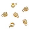 Aleación de retención de color galvanizada de 14K con cuentas de cubo, material para pulseras de cuentas hechas a mano, accesorios de adorno para collar