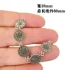 Colgante de Aleación de Plata Antigua Estilo Retro Colgante de Flor de Loto Mariposa Pulsera de Cristal DIY Anillo para Correr Accesorios de Borla Venta al por Mayor