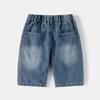 Ropa de Verano para Niños 2025 Verano Nuevo Pantalones Cortos de Color Sólido para Bebés Niños Grandes Pantalones Cortos de Mezclilla Suave para Bebés