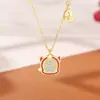 Colar Original Cavalo da Sorte e Fortuna para Mulheres, Prata Pura Vintage Novo Estilo Chinês Ano do Cavalo Corrente de Suéter, Pingente de Cavalo Fofo de Ano Novo