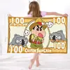 Toalla de Baño Suave Infantil Anime Crayon Shin-Chan Secado Rápido Absorbente de Agua Chal de Natación Deportiva Toalla Portátil Toalla de Playa Seaside