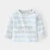 Camiseta Sencilla de Algodón Puro para Bebé Ropa Interior de Otoño Camiseta de Algodón Puro a Cuadros de 0 a 3 Años Camiseta Básica de Primavera y Otoño para Bebés Niños Ropa Infantil con Hombros Descubiertos