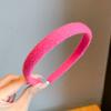 Nuevo Estilo Sin Daño al Cabello Color Caramelo Diadema de Punto para Niños Coreana de Color Sólido Simple para Niña para Cabello Suelto Diadema de Ala Ancha