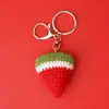 Llavero de Lana Tejido a Mano Fruta Uva Caqui Aguacate Colgante de Bolso Joyería Regalo