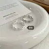 Anillo de Plata de Ley S925 Diseño de Nicho Estrella Explosión Azul Ola Anillo de Lujo Accesible Cepillado para Mujer Exquisito Anillo Abierto para el Dedo Índice