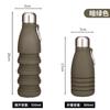 Garrafa de Cola de Silicone de Grau Alimentício para Exterior Portátil Garrafa de Água Esportiva Acampamento Copo de Água Dobrável