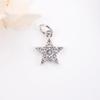 Colgante de estrella de cinco puntas con microincrustaciones de circonita de cobre dulce de tres colores para pulsera, collar, pendientes, accesorios de joyería DIY