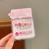 Adesivos de Unha Desenho Animado Infantil Gatinha Edição de Ano Novo Vermelho Pequena Menina Nail Art Adesivos Cola de Gel Removível